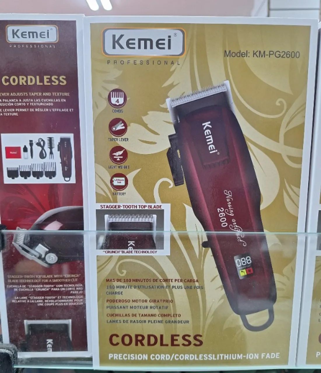 maquina kemei com bateria top profissional entrega maceio   - Foto 2