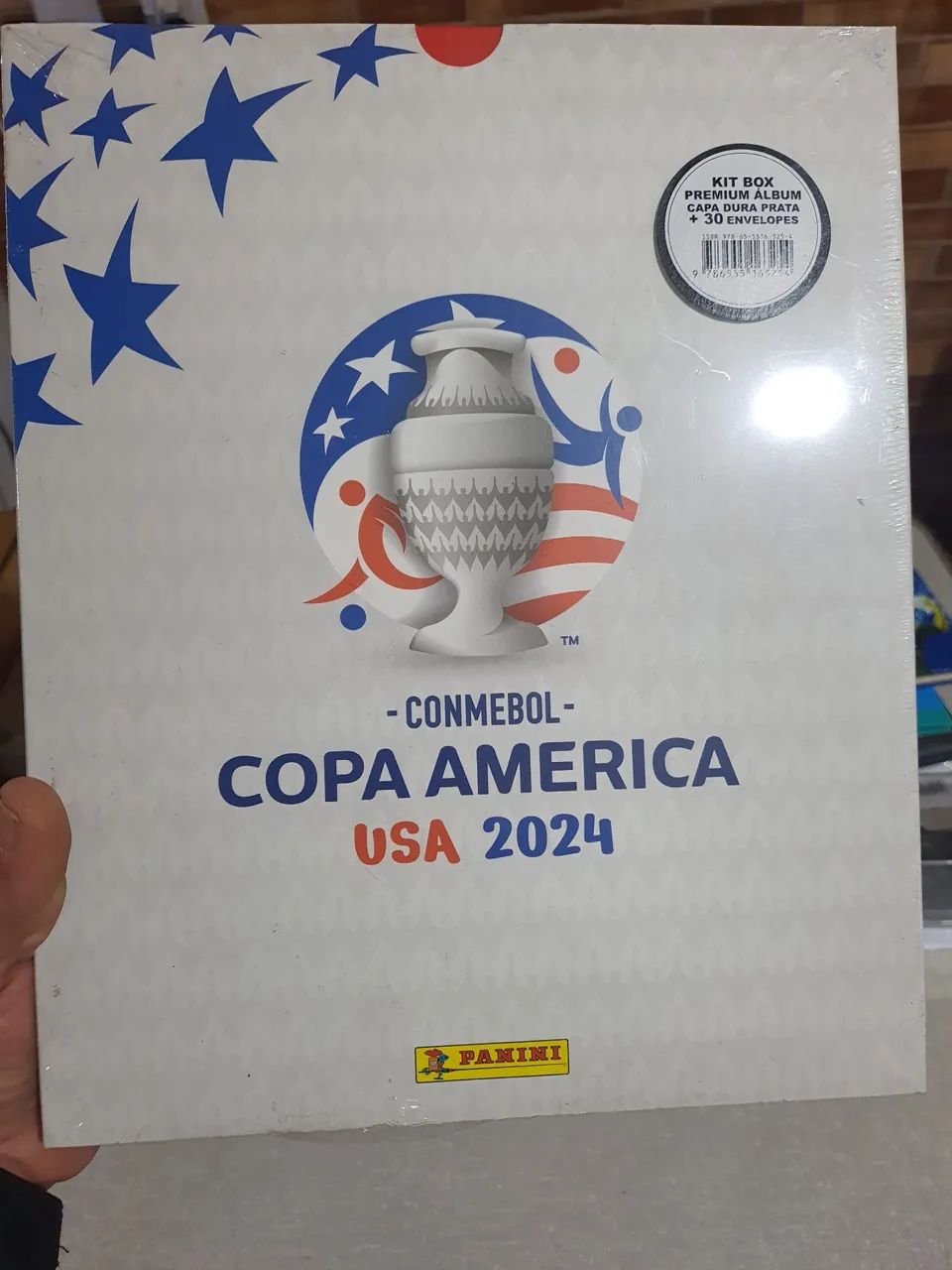 Box com álbum e figurinhas 