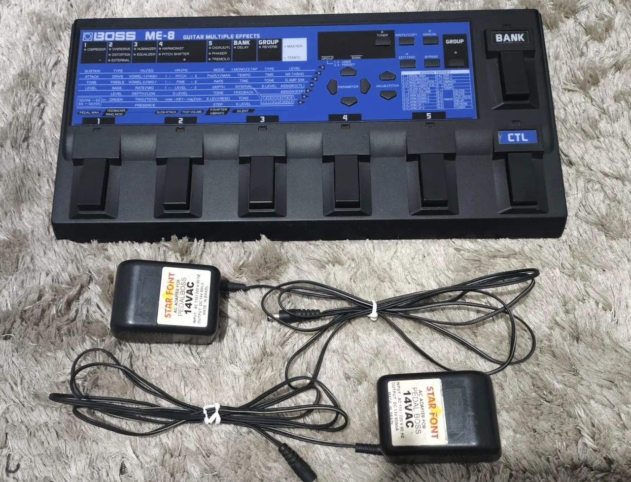ギター BOSS ME-8 Pedaleira Boss ME-8 Guitar Multiple Effects - Instrumentos
