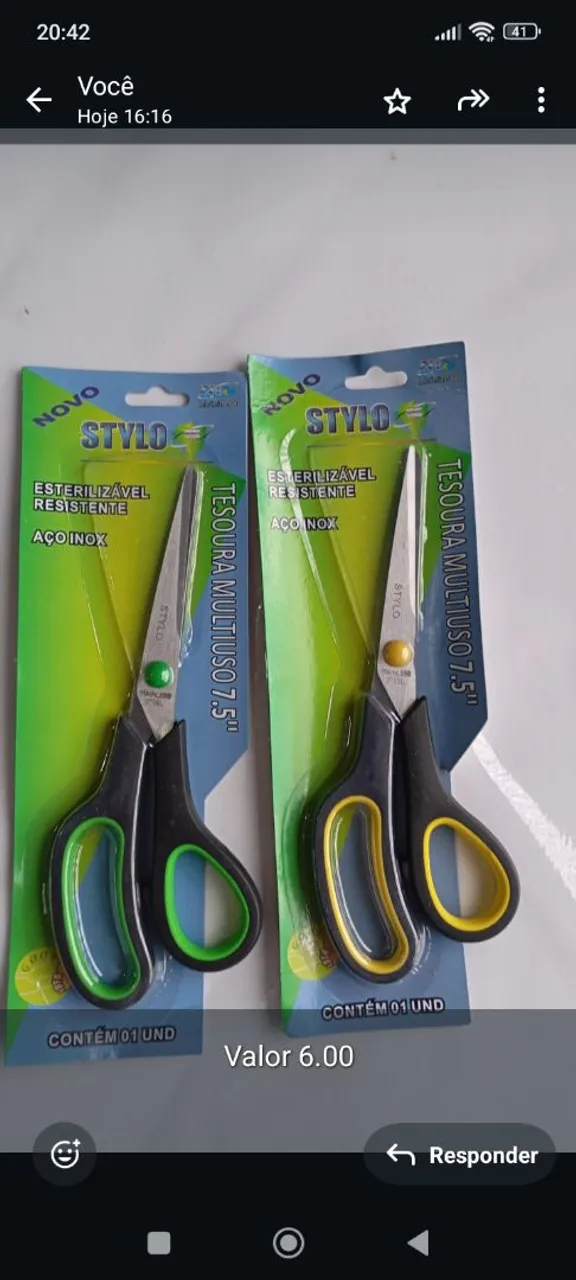 Tesoura Multiuso Stylo 7.5'' - 2 Unidades