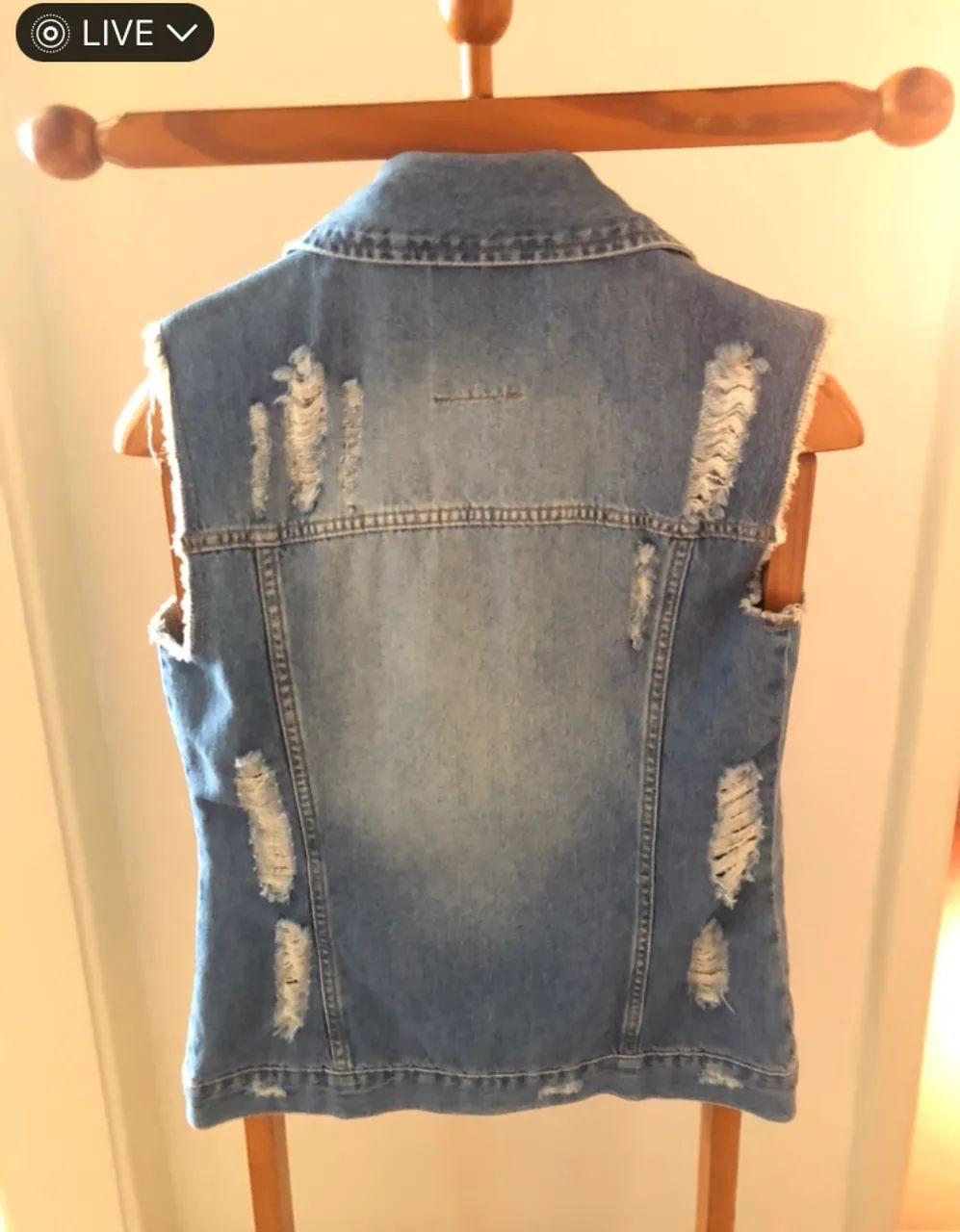 COLETE JEANS TAMANHO 36 P - Foto 3