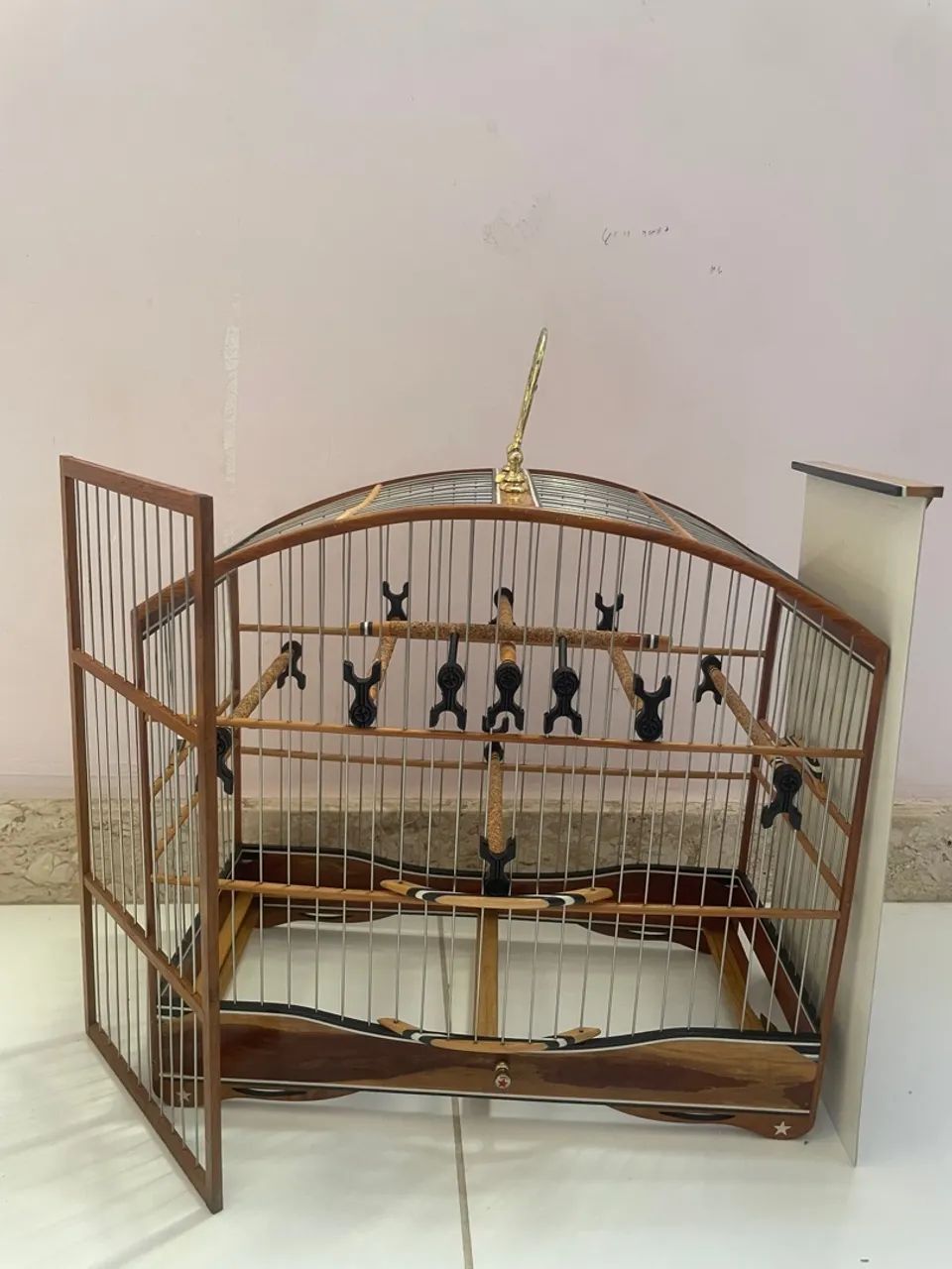 Gaiola de luxo em inox (fundo removível) - Foto 2