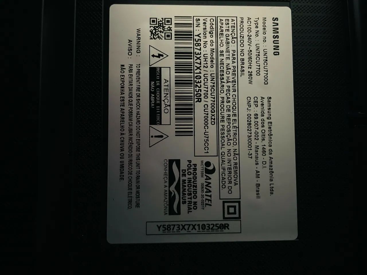 Smart TV 75 inches with defect64595540076033121