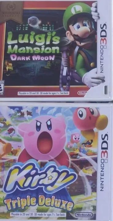 Jogos de nintendo 3ds (Luigi's mansion, kirby, Scribblenauts)