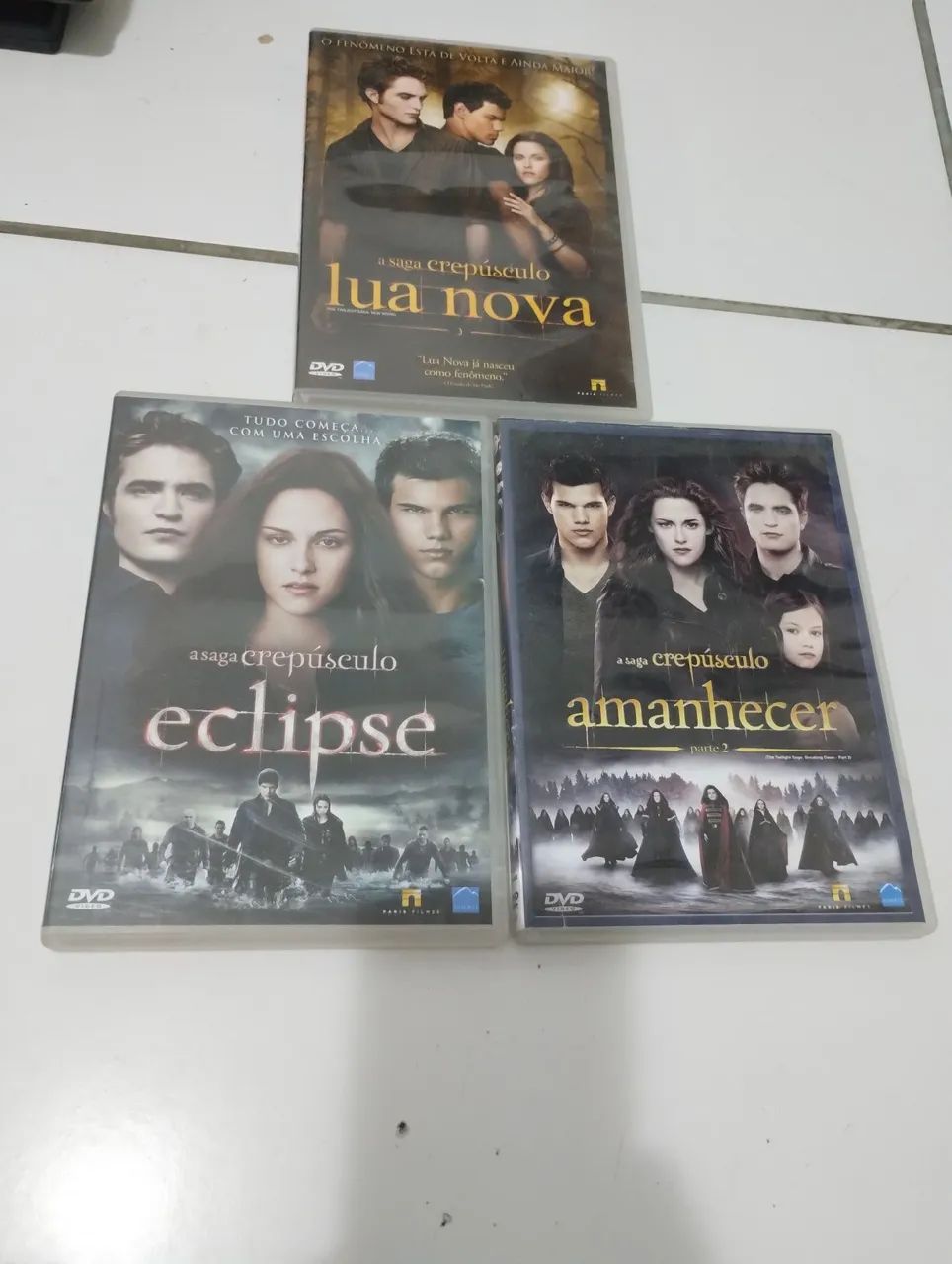 Dvd  crepúsculo (lote com 3 dvds)