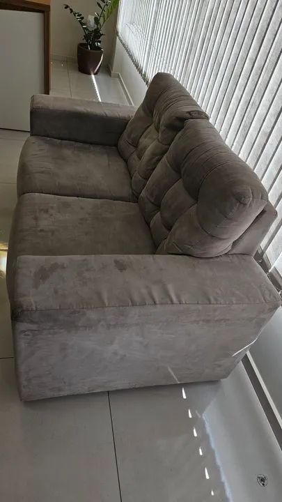 Sofá de 2 lugares em Suede - Foto 3