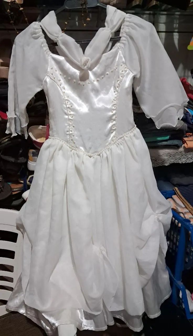 Vestido Branco Infantil - Pronta Entrega! - Foto 4