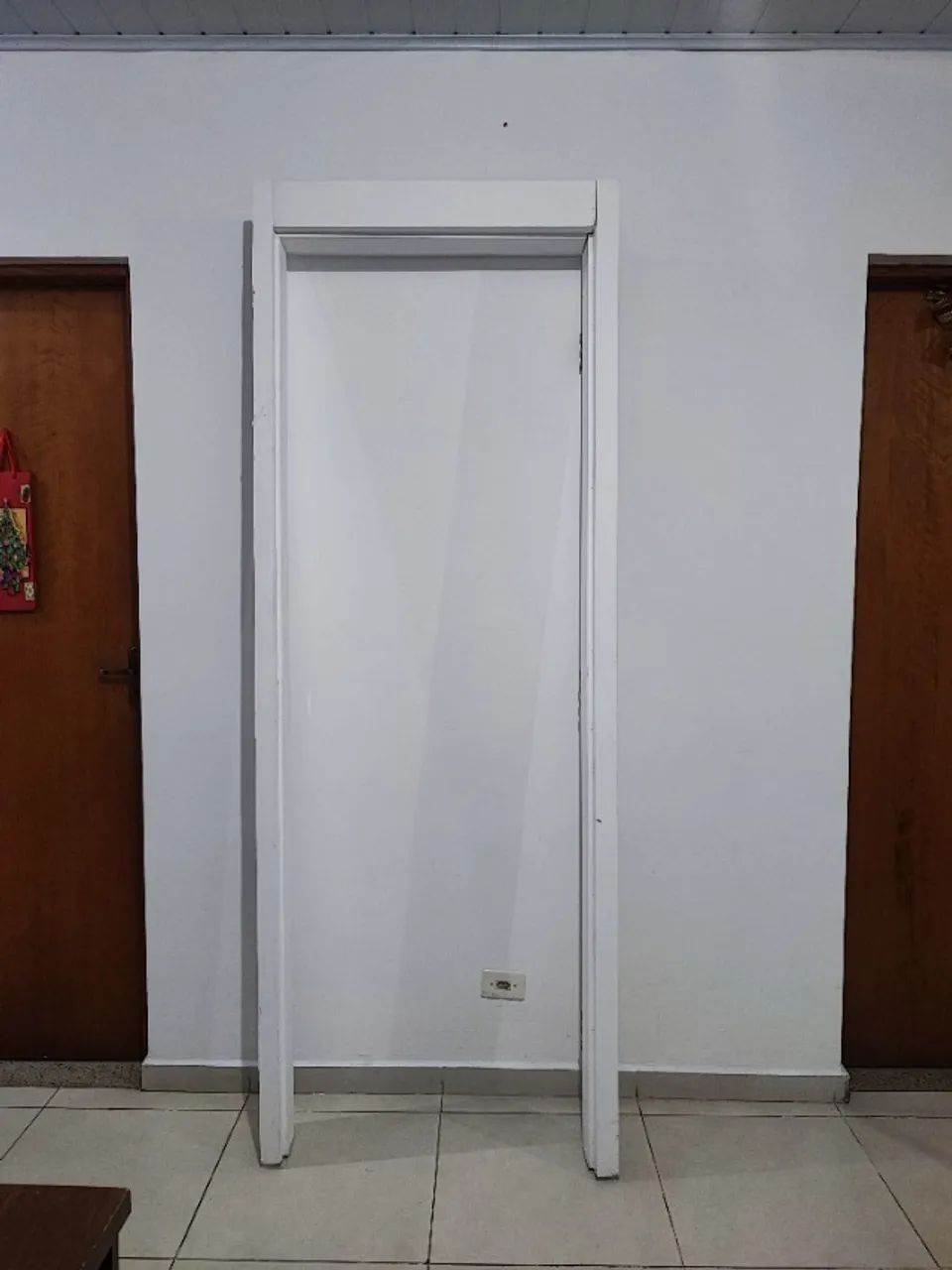 2 portas lisas brancas MDF 210x72 cm + 1 batente  - Foto 5