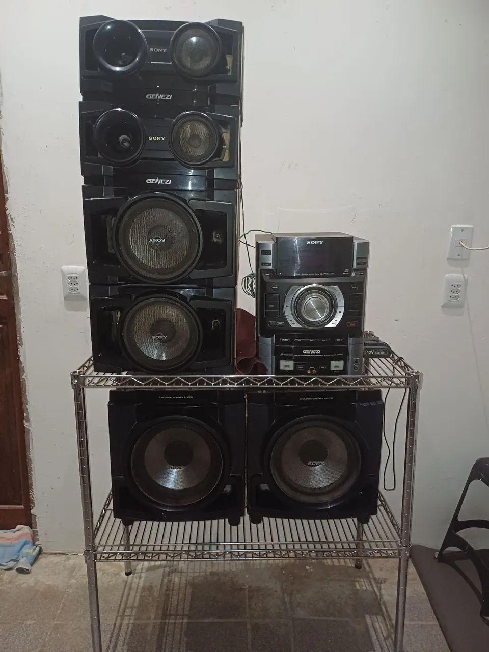Som Auto Completo Sony e Genezi - 6 Peças