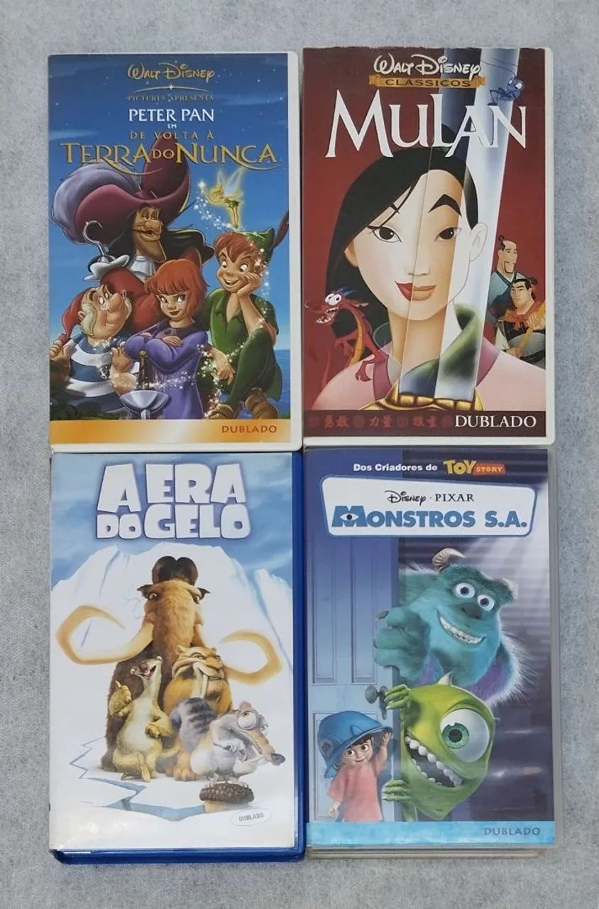 4 Fitas VHS - Desenho animado