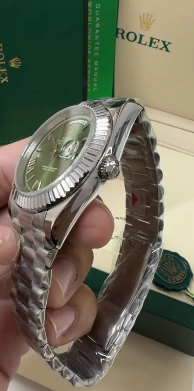 Relógio Rolex Automático Presidente Mostrador Verde RARIDADE  - Foto 3