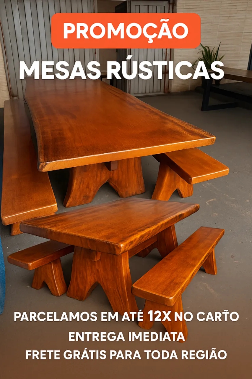 Mesas Rústicas rusticas direto da fábrica entrega imediata