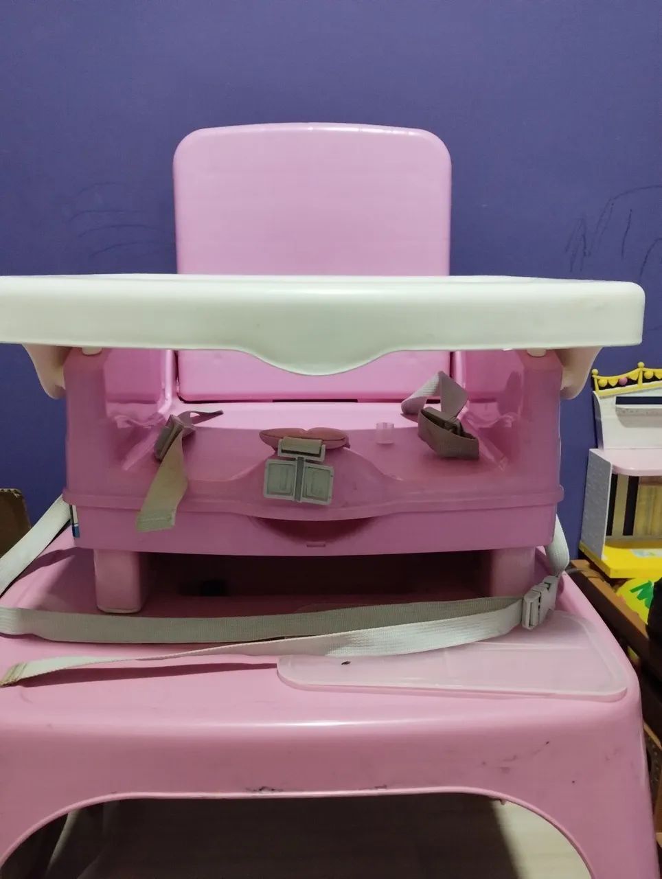 Cadeirinha de Alimentação Portátil Rosa - Foto 2