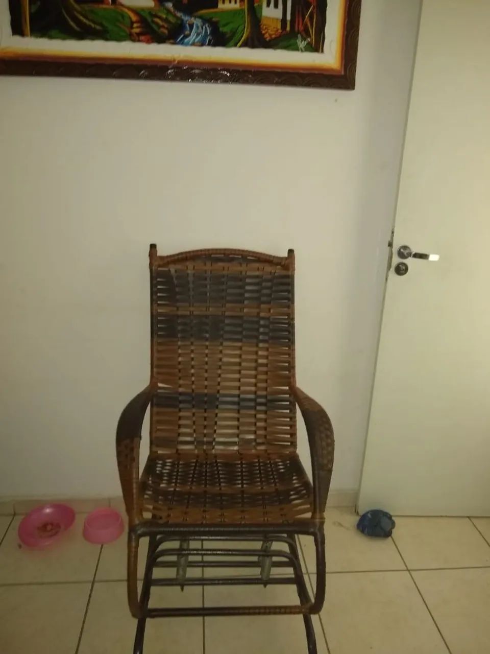 Cadeira de balanço em vime - Foto 2