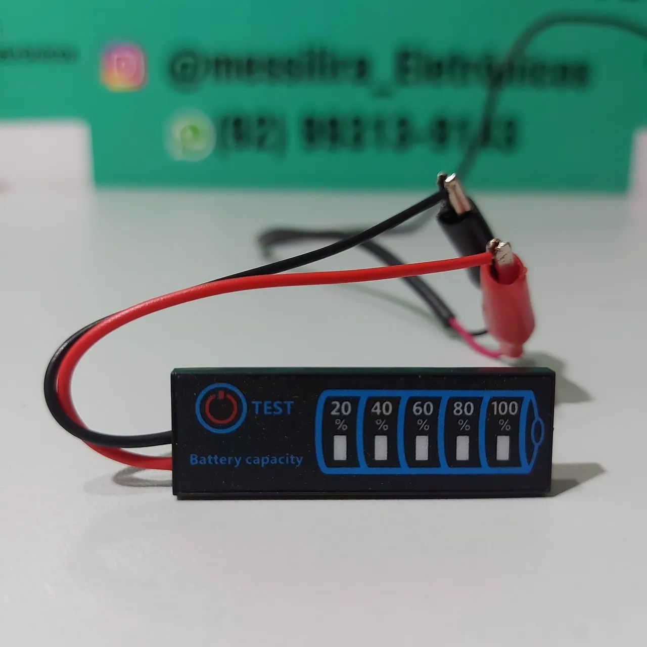 Indicador de carga DC 5 - 30v com chave liga desliga  - Foto 2