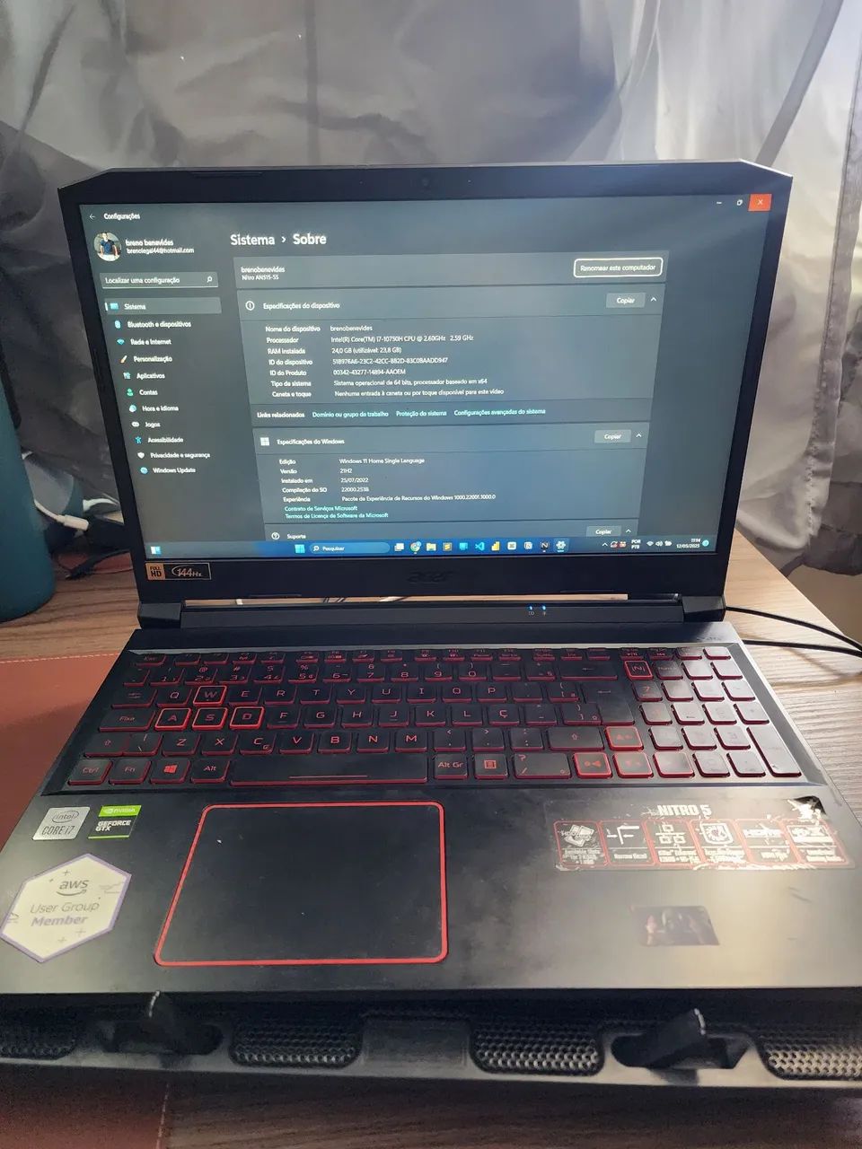 Notebook Gamer Acer Nitro 5 1TB SSD e 24GB RAM