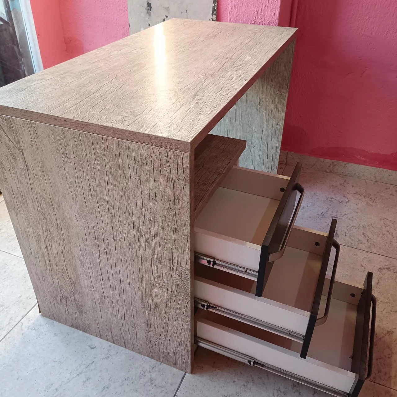 Birô com 3 gavetas MDF Puro - não é compensado