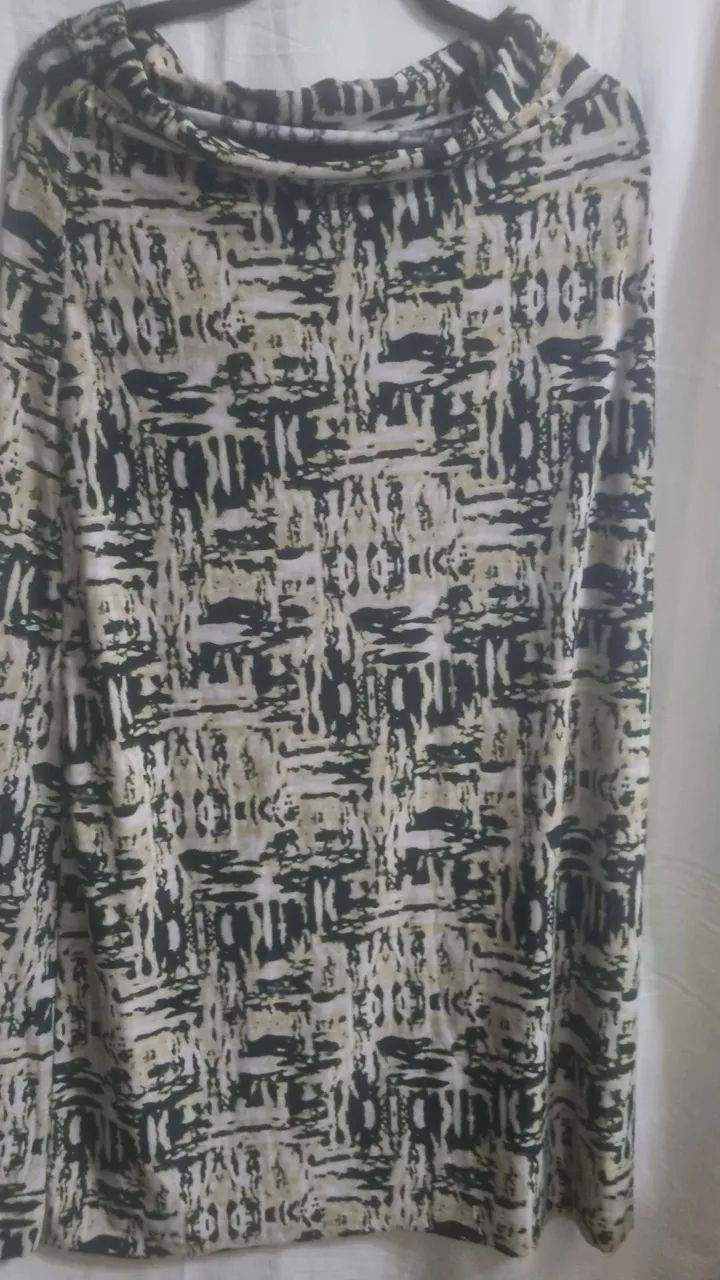 Saia longa de jersey estampada G