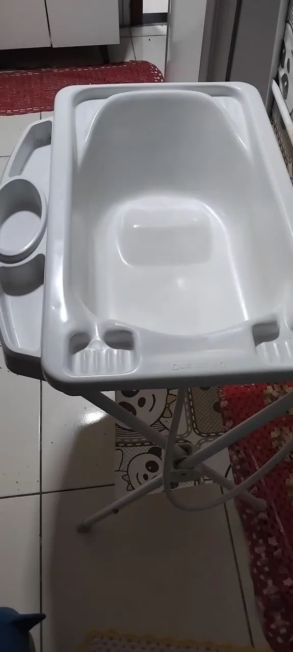 Banheira para Bebê com Trocador - Panda - Foto 6