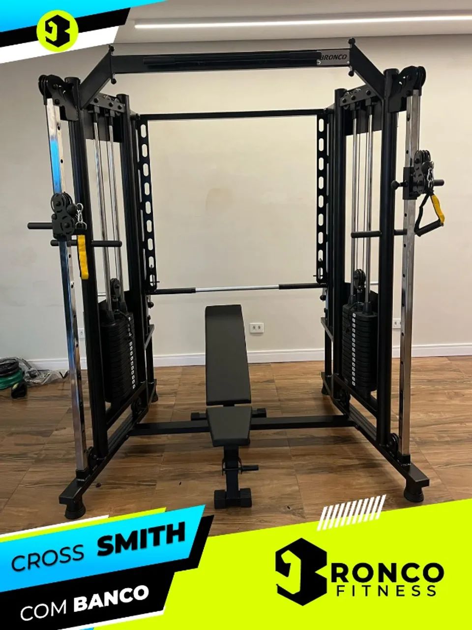 Cross over com Smith Bronco Fitness - Academia e Exercícios