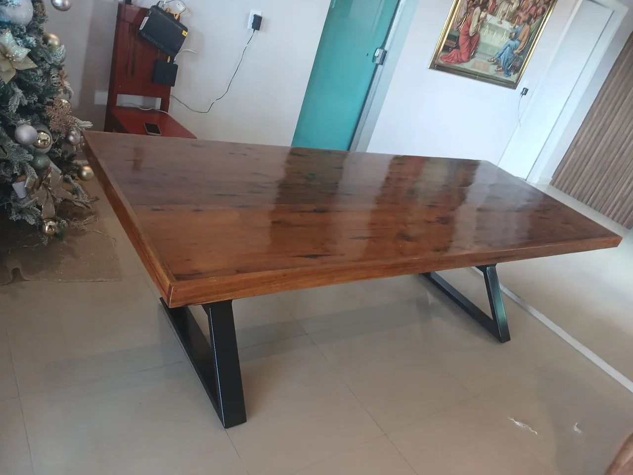 Mesa 2.50mx1.0m,nova,estilo industrial - Foto 2