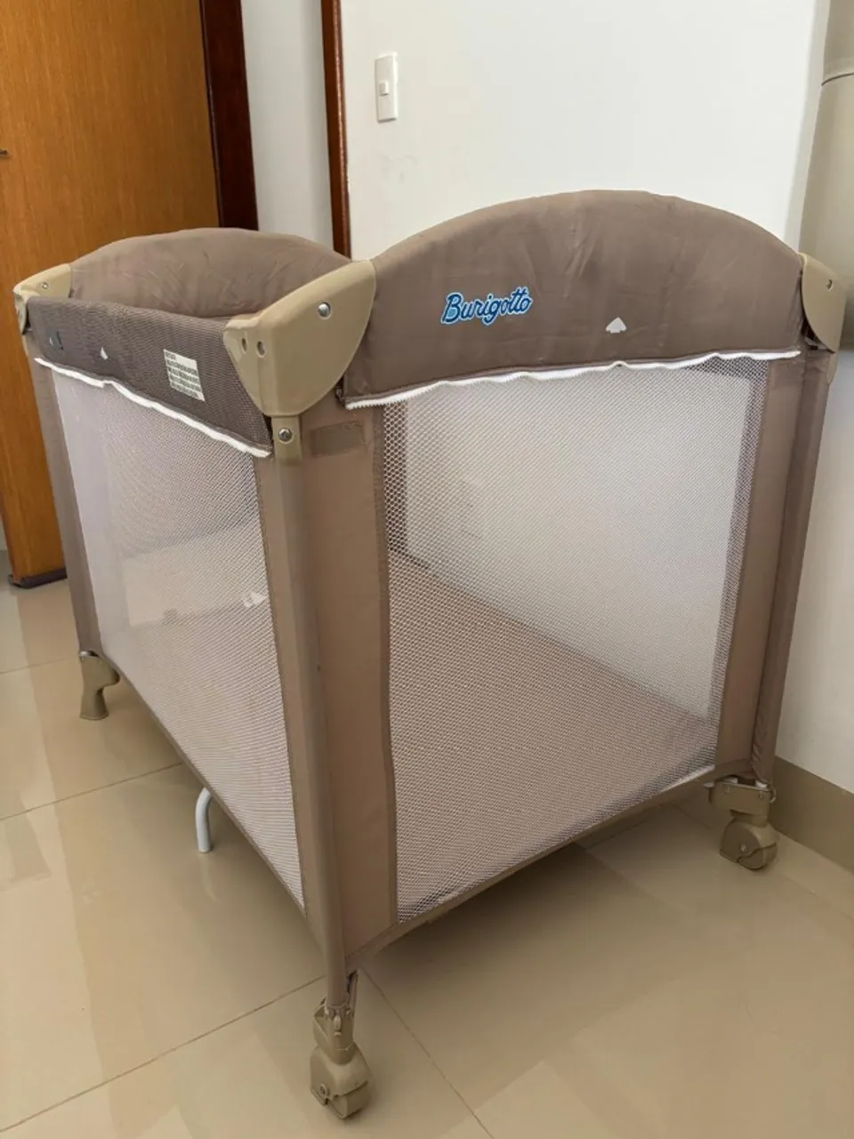 Berço Portátil Luna Burigotto Baby - Bege ou Cappuccino