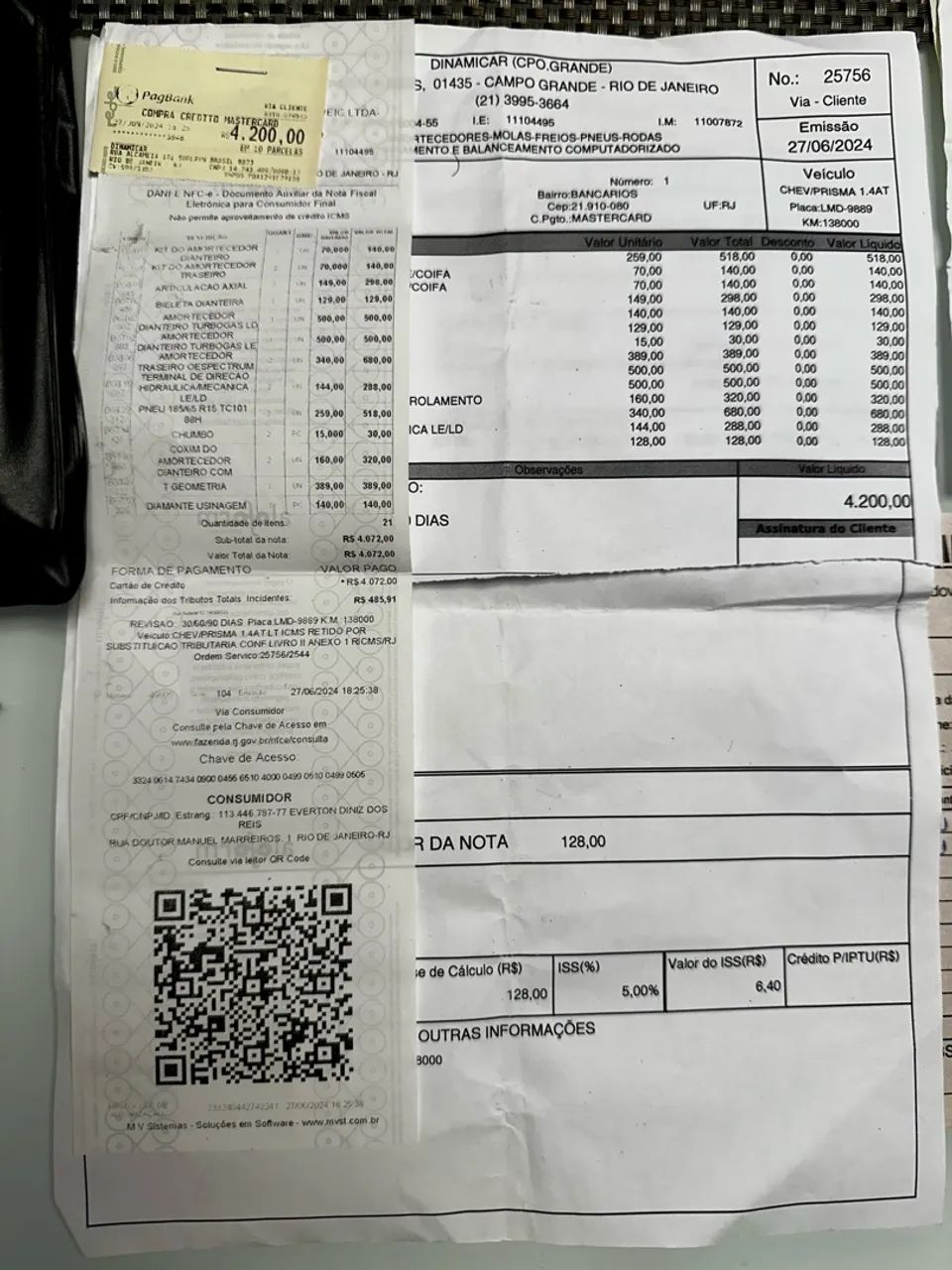 Prisma 1.4 LT Automático 2015 GNV 16m3 2025 Ipva Pago, Vistoriado 9mil a baixo da fipe - Foto 3