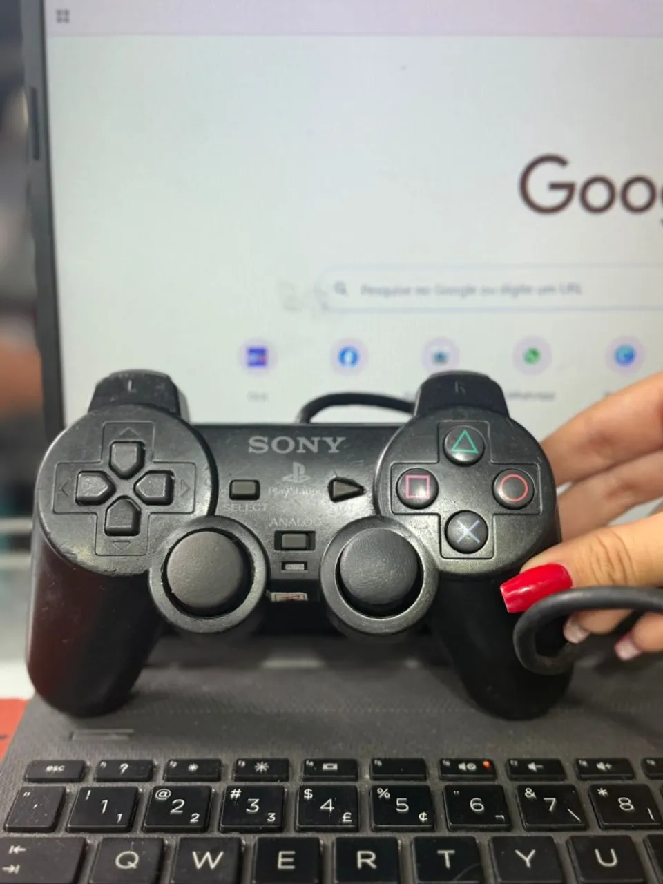 controle original para play 2 com 90 dias de garantia
