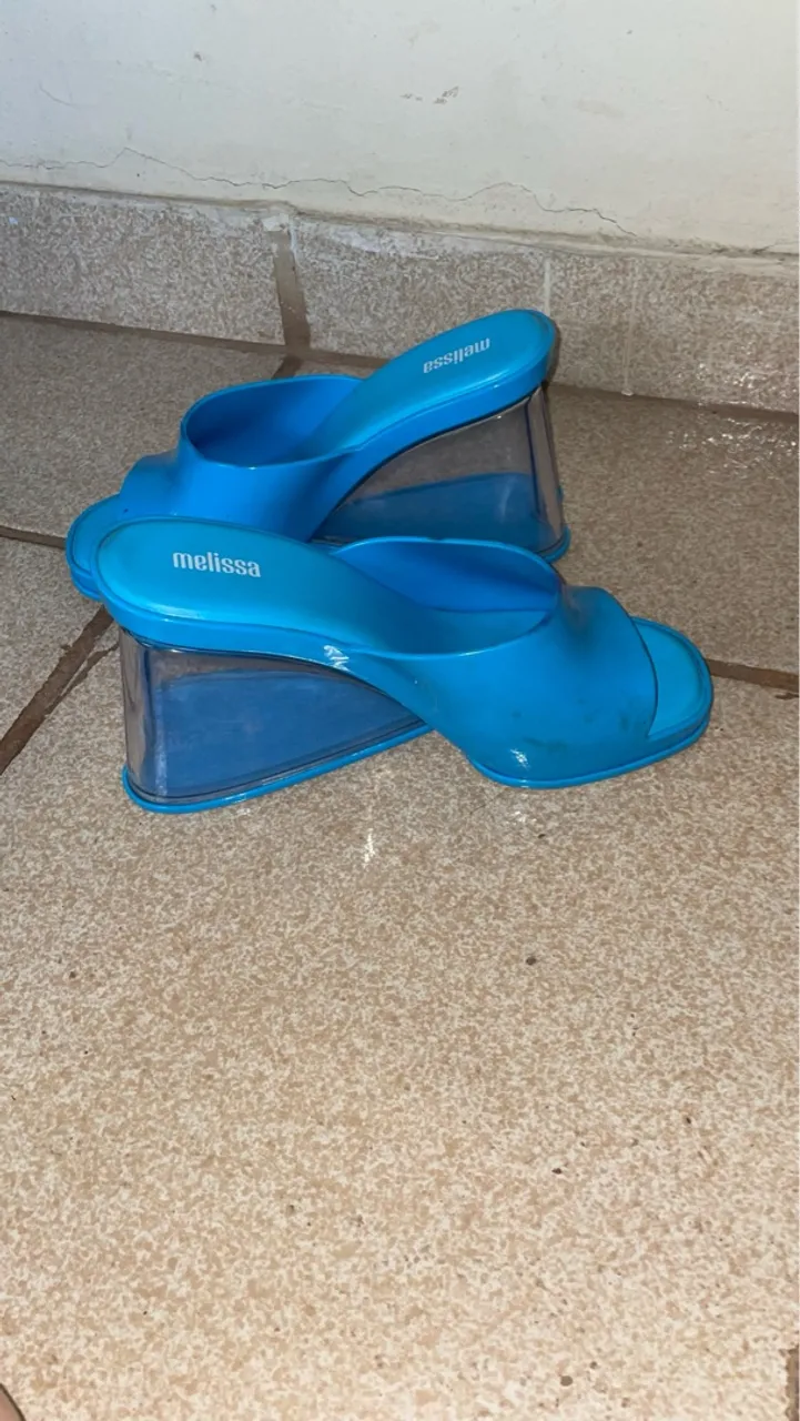 Sandália Melissa Azul Transparente