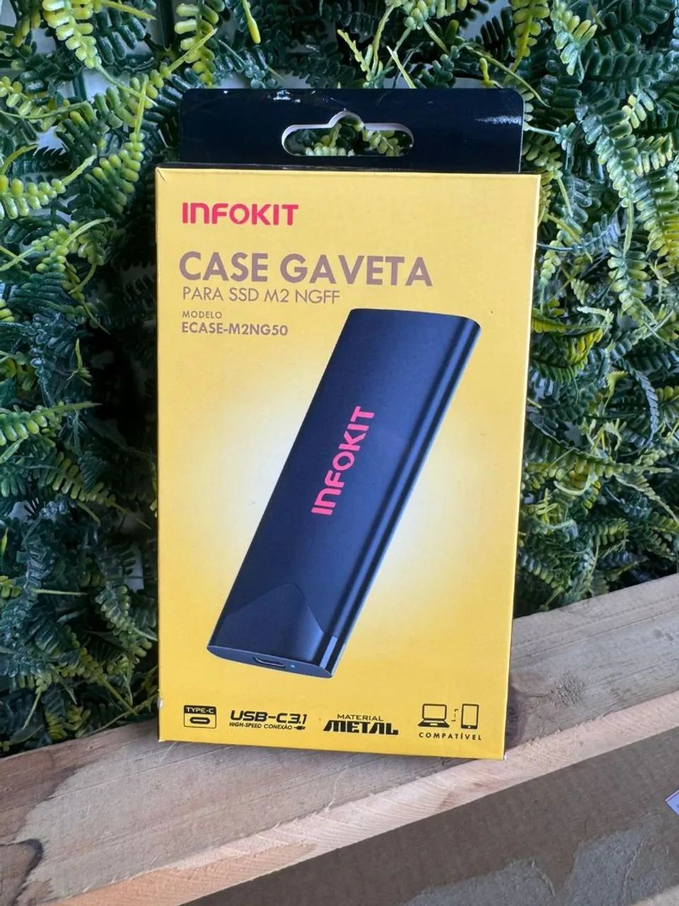 Case ssd M2 NGFF 5Gbps usb tipo c usb 3.1 infokit  - Foto 2