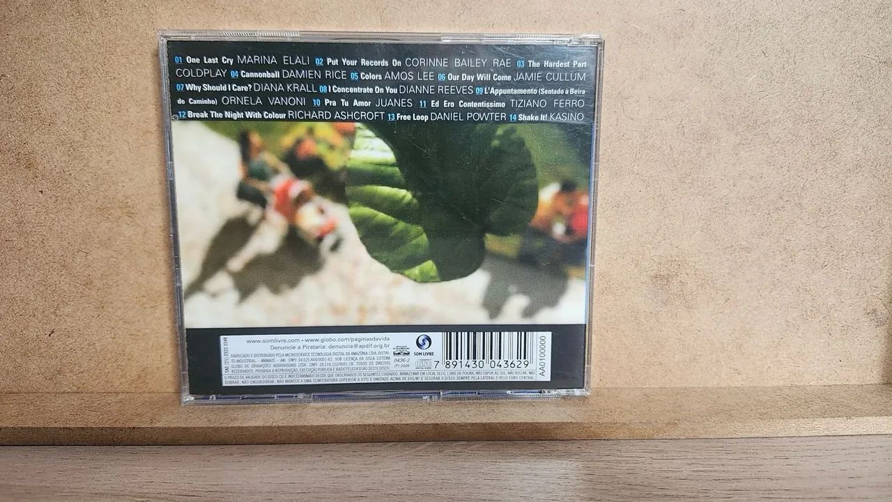 Novela Páginas da vida - CD da trilha sonora internacional - 2006 - Foto 2
