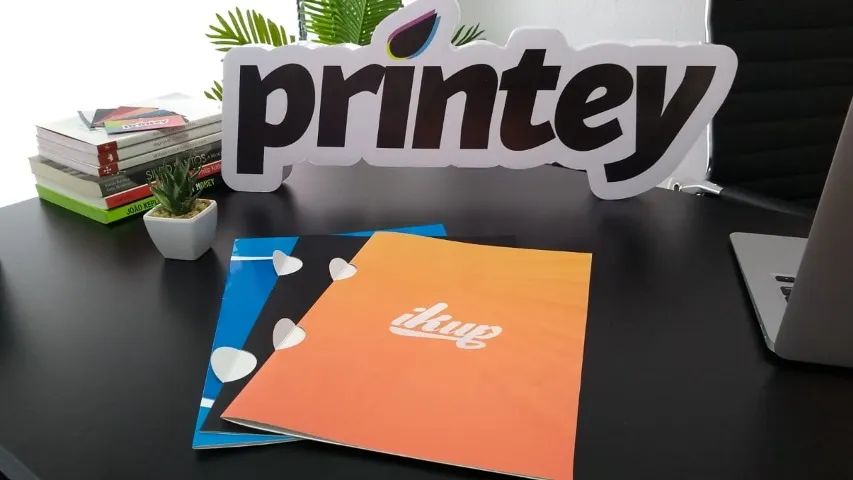 Pasta com orelha ou com bolso personalizado logomarca para documentos  - Foto 2