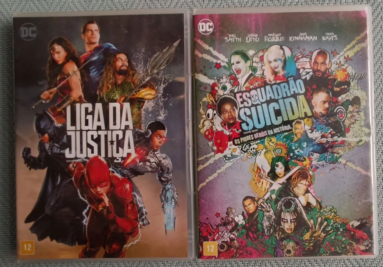 2 dvds: Esquadrão Suicida e Liga da Justiça 