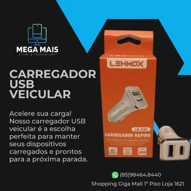 Carregador Usb Veicular Lehmox - Foto 2