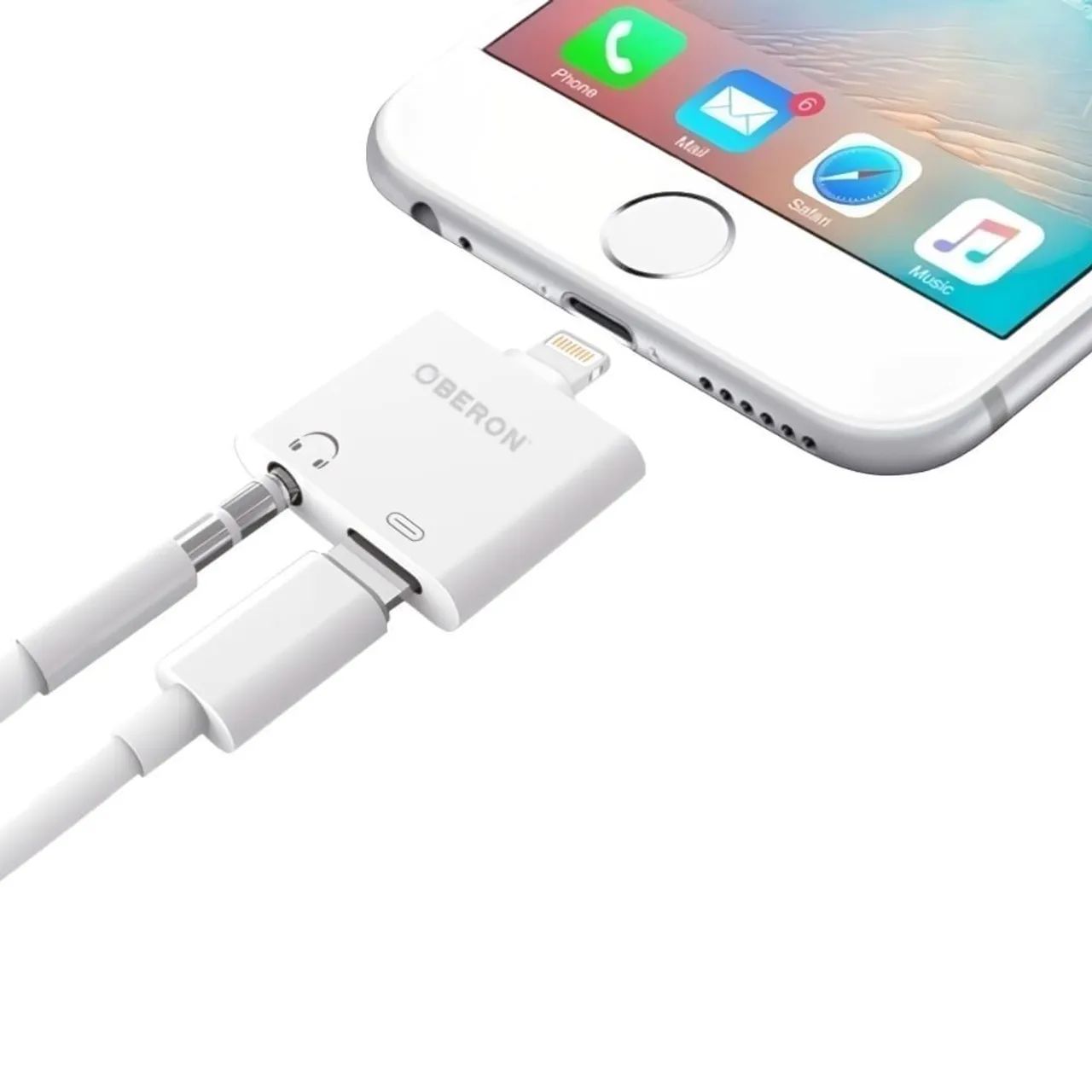 Adaptador Lightning para Fone de Ouvido e Carregamento