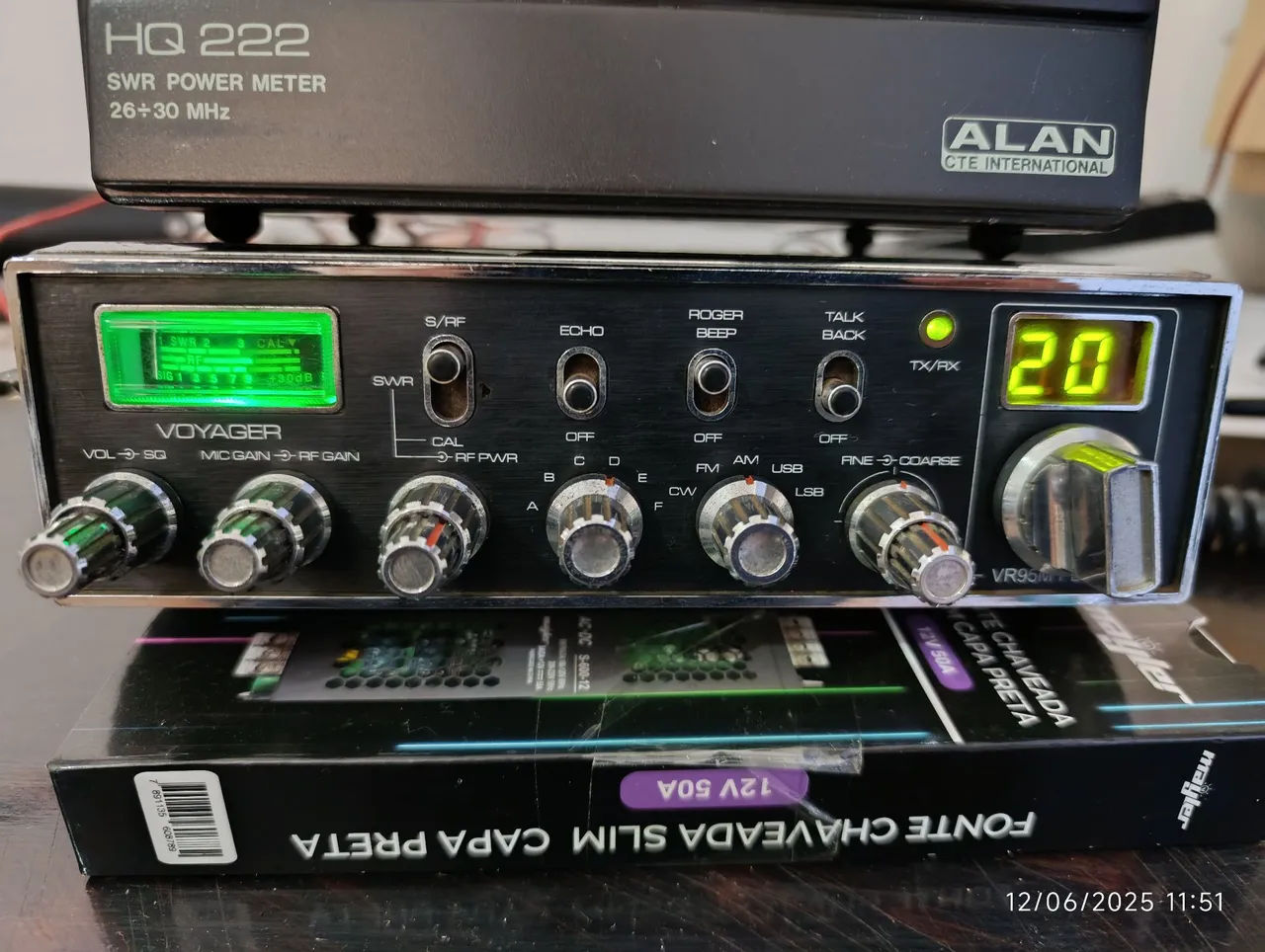 Rádio PX Voyager VR95M PLUS éco ajustável 200 bips íntegro