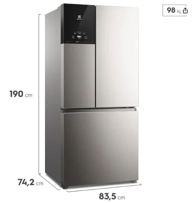 Geladeira Electrolux Frost Free Inverter 590L AutoSense 3 Portas - Inox - Modelo (IM8S) - Foto 2