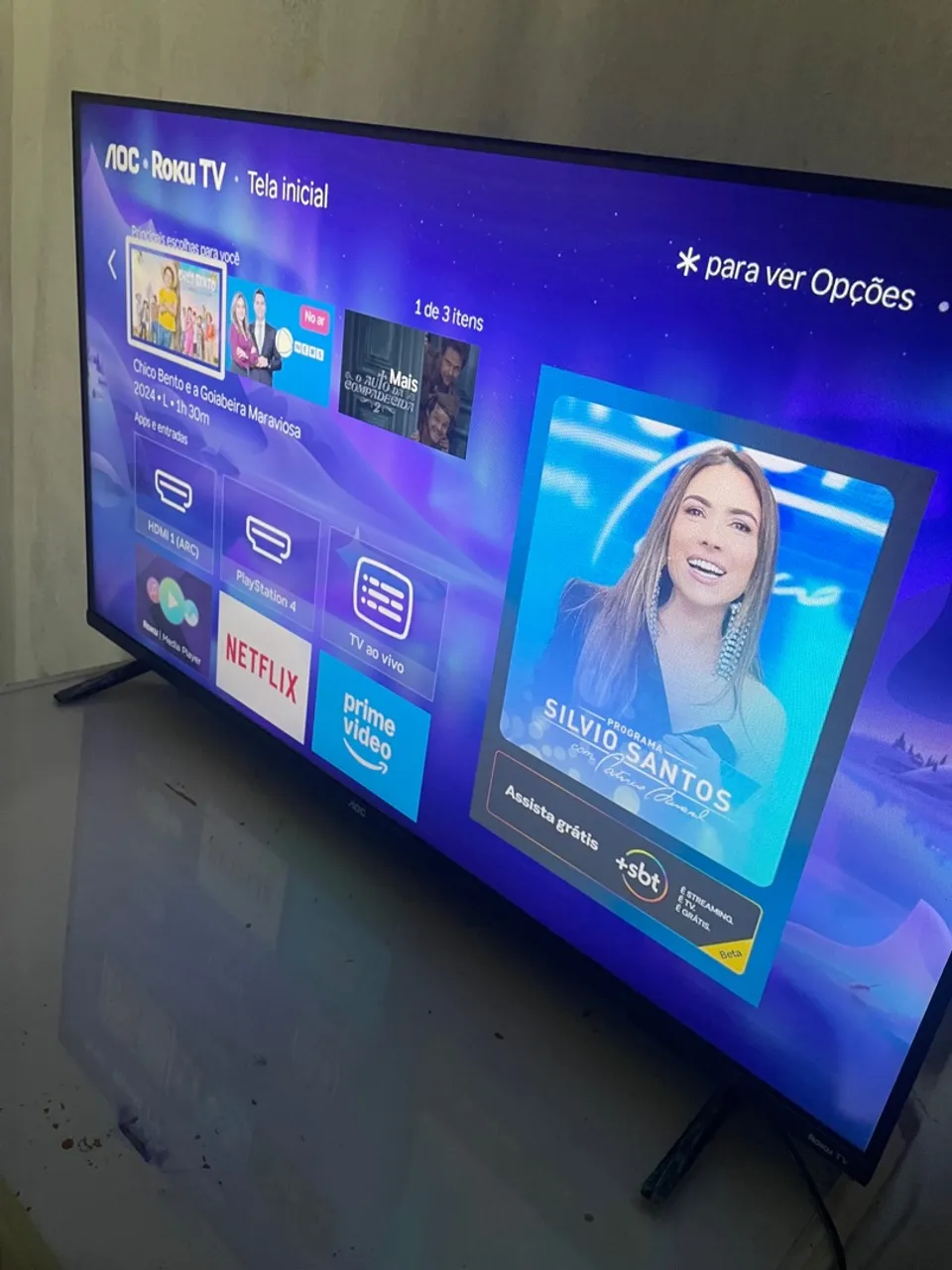 Smart TV AOC Roku - Tela inicial