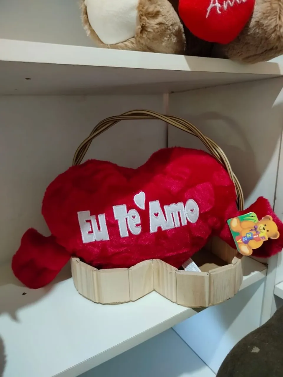Cesta Coração 'Eu Te Amo' para Decoração