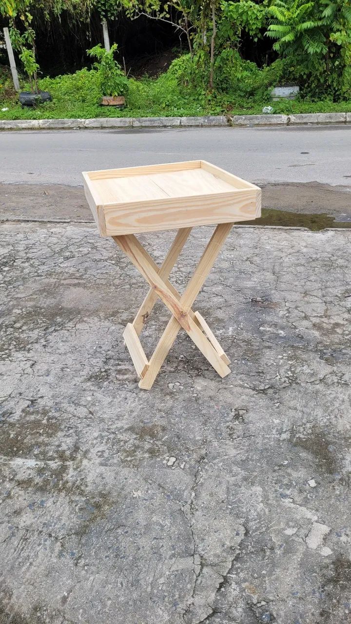 Mesa dobrável de madeira - Foto 4