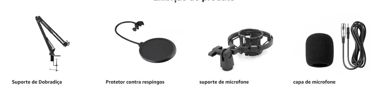 Kit Microfone BM-800 com Acessórios - Foto 5
