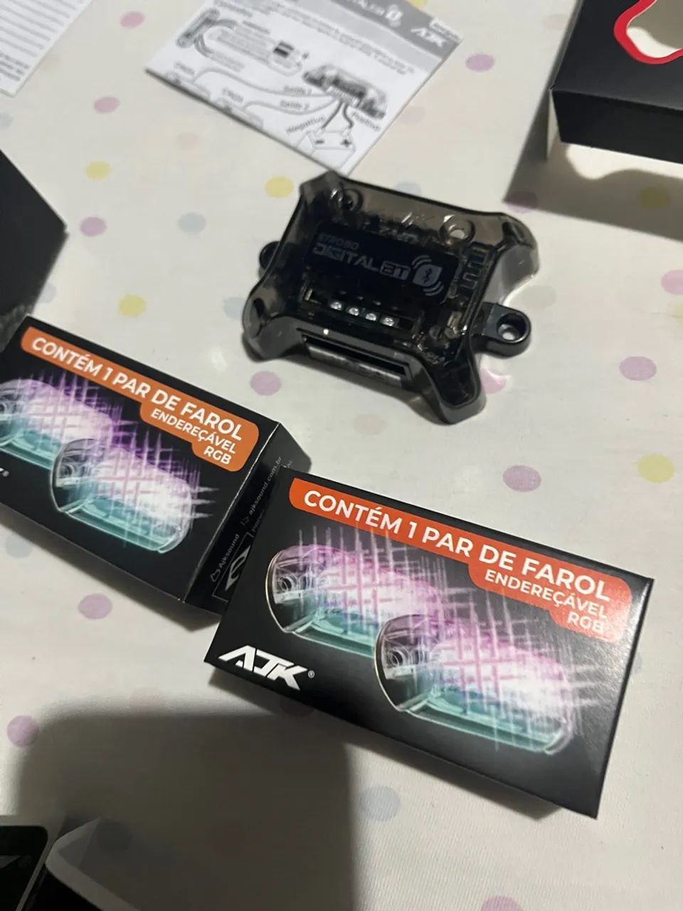 Vendo kit strobo AJK NOVO com 4 faróis  - Foto 2