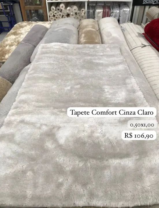 Tapete Comfort Cinza Claro 0,50x1,00