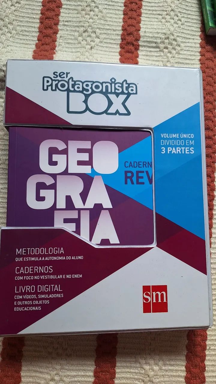 Box ser protagonista Geografia Semi Novo completo Ensino Médio 