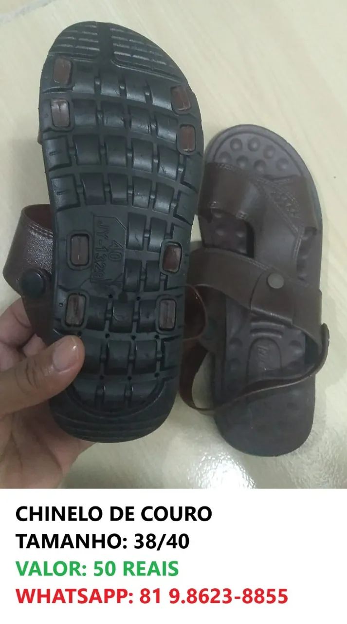 CHINELO DE COURO NOVOS - Foto 3