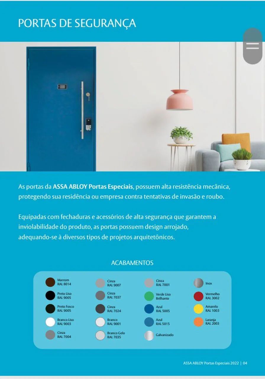 Porta de Segurança Assa Abloy modelo Diamond  - Foto 2