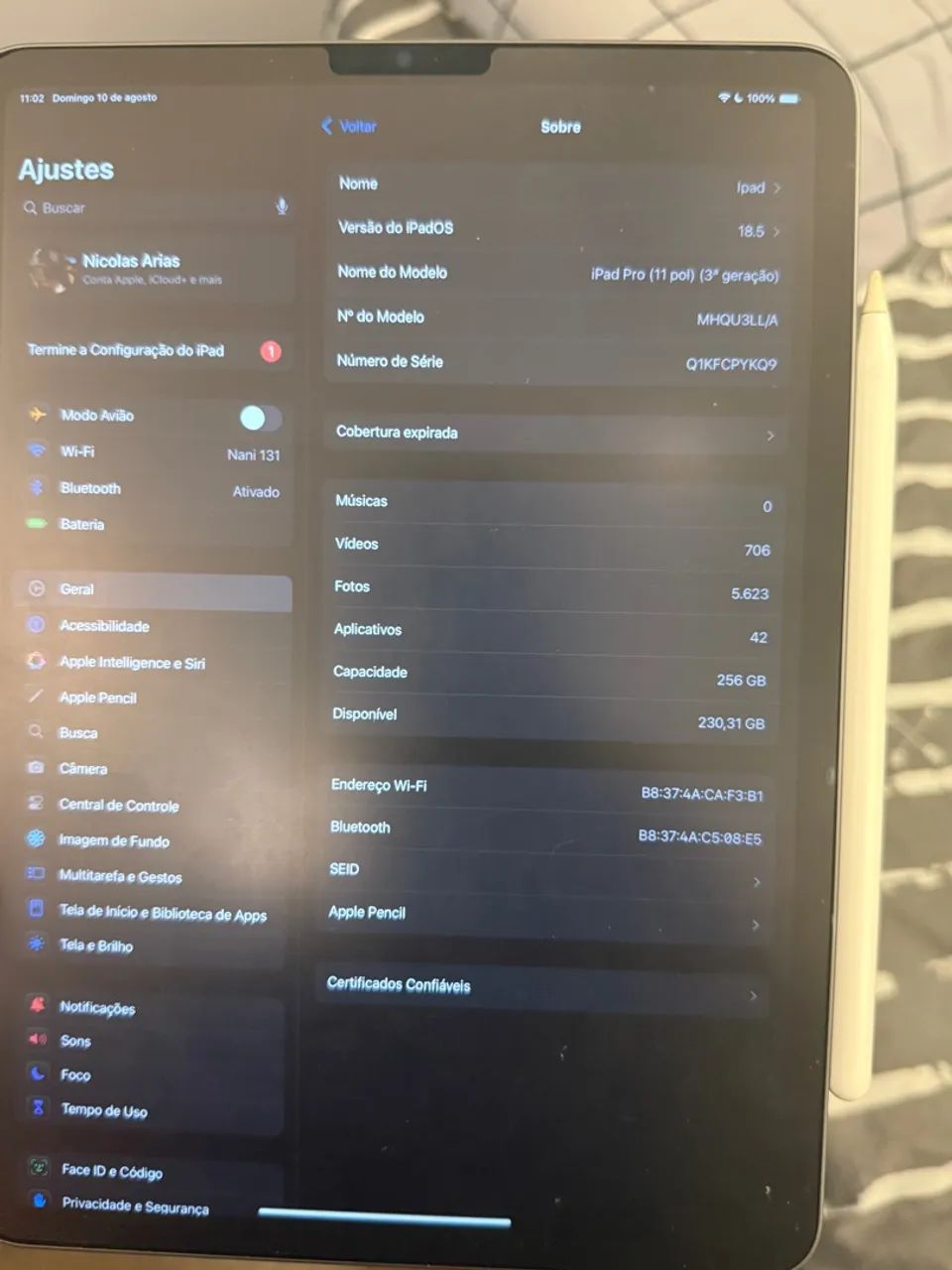 Ipad pro 3 2021 11 256gb + caneta + capa teclado - Foto 2