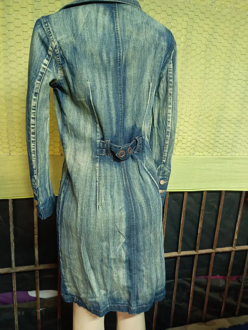 Casaco/Vestido Jeans Feminino com Detalhes Bordados - Foto 3