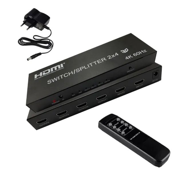 Splitter Distribuidor Hdmi 2x4 4K MHD-214 - Foto 5