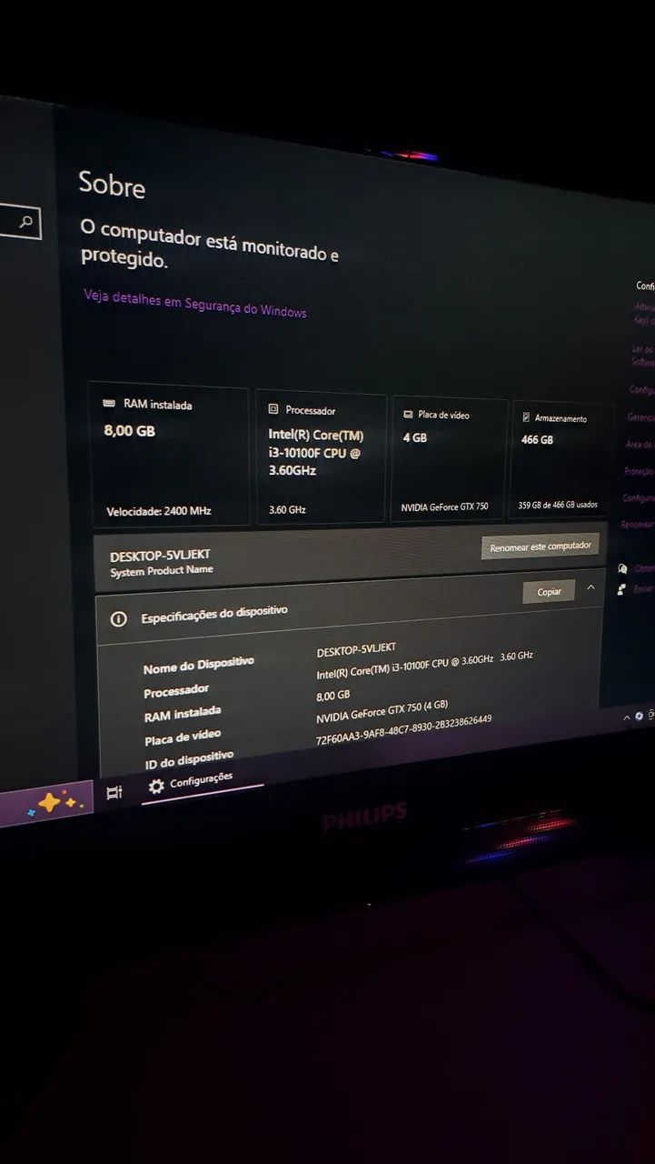 VENDO!! Pc Gamer i3 de 10° ddr4 - Foto 3